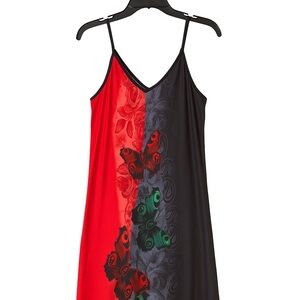 Butterfly Print Sundress Maxi Dress